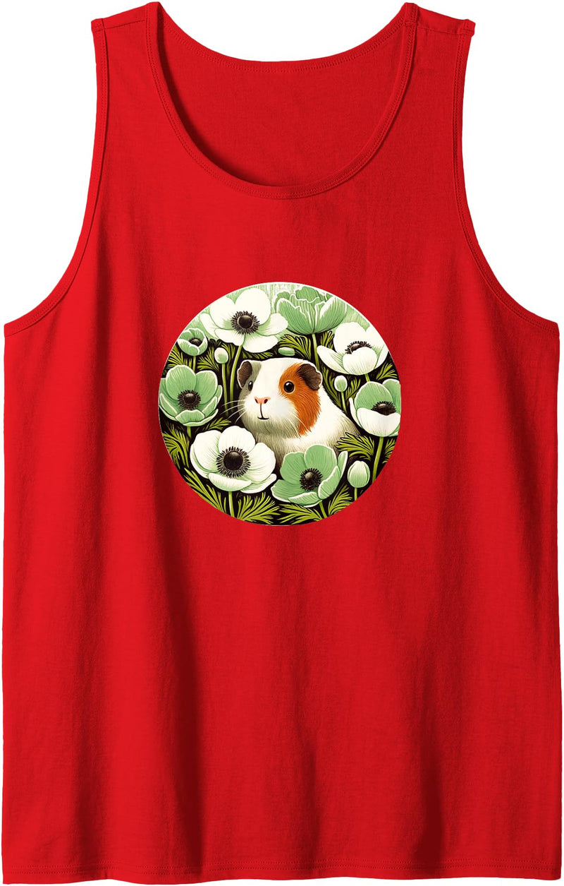 Guinea pig flower Snugg Guinea pig flowers Green Anemone Tank Top - Red