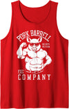 Grandio Design Sports Training And Fitness Pork Barbell Company Funny Gym Buff Pig Bodybuilding Fitness Tank Top - Red