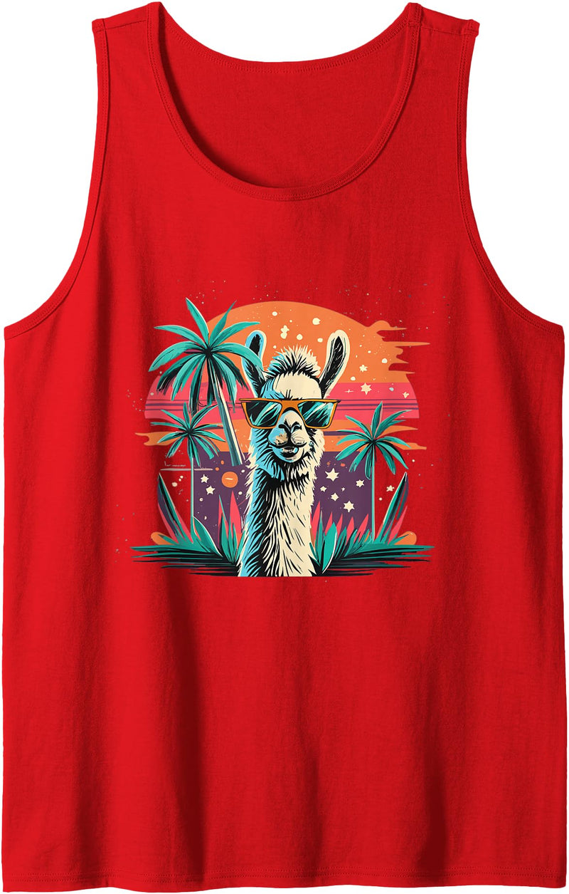 Alpaca breeder Alpaca Alpaca Retro Alpaca Lama Alpaca Liebhaber Alpaca Tank Top - Red
