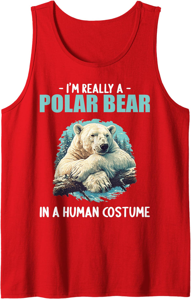 Polar Bears Polar Bear Lovers Shop Polar Bears Polar Bear Tank Top - Red