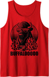Gambling Gift Casino Gambler Stuff & Accessories Lucky Buffalo Casino Slot Machine BUFFALOOOOO Gambling Tank Top - Red