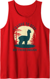 Alpaca Designs For Llama Lovers Alpaca Funny Vintage Alpaca Cool Llama Lover Tank Top - Red