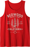 Lique Redwood Redwood National Park Vintage California Bear Gift Men Women Tank Top - Red