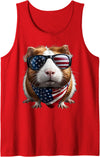 Guinea Pig 4th Of July Products Guinea Pig 4th Of July American Independence Day Patriotic Tank Top - Red