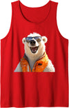 Funny Polar Bears for every Bear Lover Polar Bear With Sunglasses Animal Love Bears Cute Polar Bear Tank Top - Red