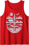Polar Bear Arctic Tundra Wildlife Nature Lover Polar Bear Arctic Wilderness Nature Scene Wildlife Lover Tank Top - Red