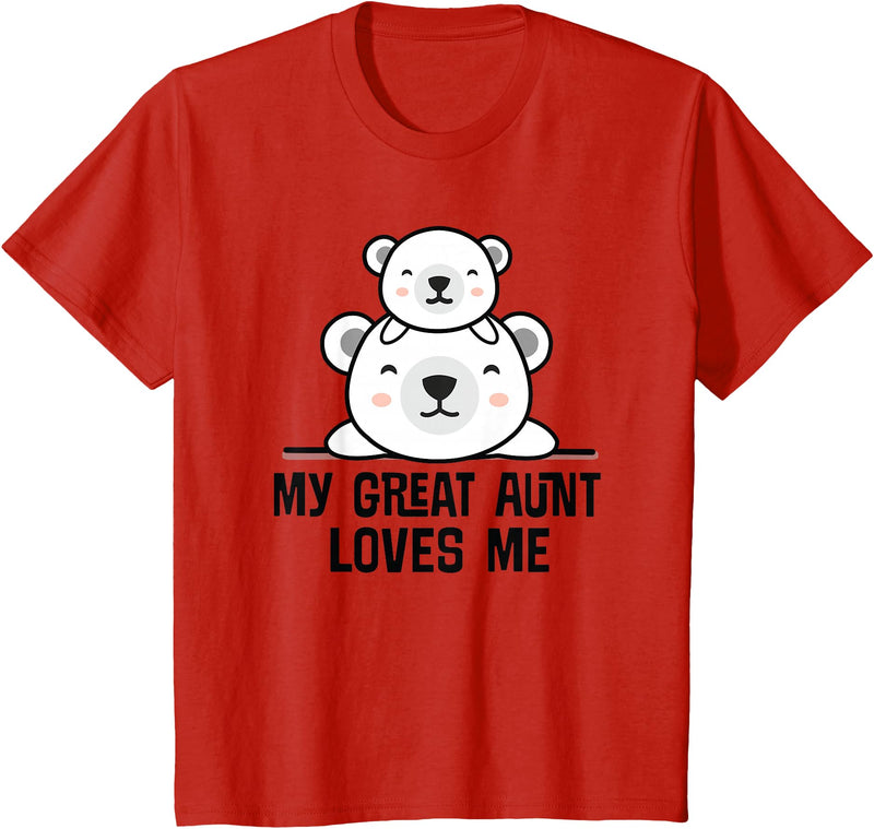 Homewise Shopper Great Aunt My Great Aunt Loves Me Bear T-Shirt - Red
