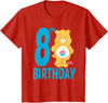 Care Bears Birthday Bear Celebrates A 8th Birthday T-Shirt - Red