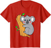 Charm's Children Clothing Cute Koala Bear T Shirt for Children | Kids Koala Bear Shirt T-Shirt - Red