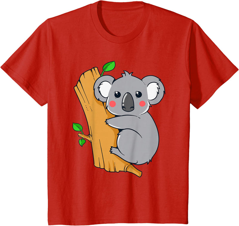 Charm's Children Clothing Cute Koala Bear T Shirt for Children | Kids Koala Bear Shirt T-Shirt - Red