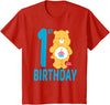 Care Bears Birthday Bear Celebrates A 1st Birthday T-Shirt - Red
