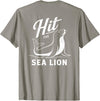 Sea Lion Trend (On Back) Hit The Sea Lion Funny Sealion Dance Trend T-Shirt - Slate Grey