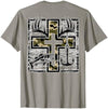 Camo Cross Fishing Faith Christian 2 Sided Hunting Fishing Cross Camo Faith Christian Fisherman Hunter T-Shirt - size chart