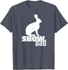 Show Dad Rabbit County Fair Livestock T-Shirt in Heather Blue