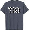 Zynx Matching Family Cow Birthday Matching Cow Birthday Cow Print Pattern Tio T-Shirt - Heather Blue