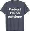 Lazy Costume Party Co. Pretend I'm An Antelope Costume Funny Animal Halloween Party T-Shirt - Heather Blue