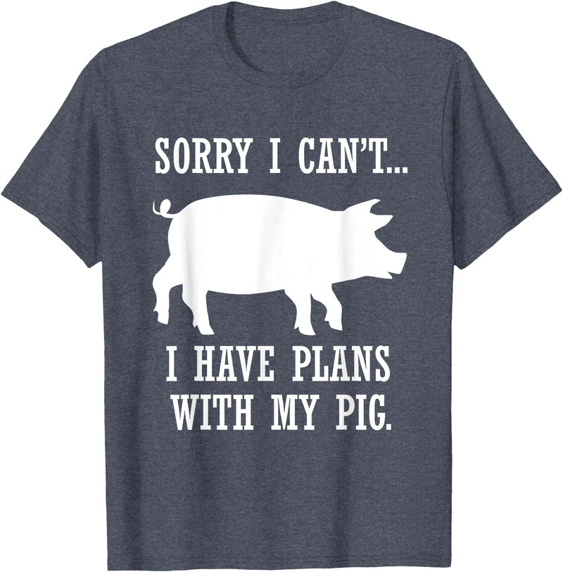 Lustige Schwein Bauernhof Tier Zitate Plans with My Pig Farmer Piggy T-Shirt - Heather Blue