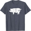LGBTQIA+ Power Design Nasty Hungry Dirty Pig Design - Fun Gay Pig Pride - LGBTQIA+ T-Shirt - Heather Blue