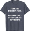 funny sarcastic one nightstand T-Shirt - Heather Blue