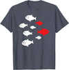 Gifts Fish Owners and Aquarists Co. Swim Against The Tide Fish Tank Fishing Fisherman Aquarium T-Shirt - Heather Blue