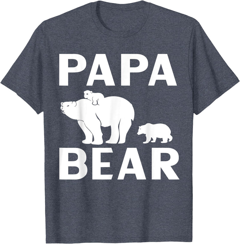 Papa & Mama Bear Outfit Papa Bear Polar Bear Kids T-Shirt - Heather Blue