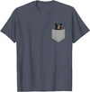 Funny Black Bear In Your Pocket Co Funny Black Bear In Your Pocket Animal T-Shirt - Heather Blue