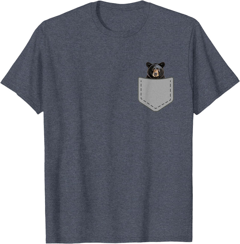 Funny Black Bear In Your Pocket Co Funny Black Bear In Your Pocket Animal T-Shirt - Heather Blue