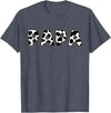 Cow Print Matching Family Apparel Papa Cow Print Family Matching Father's Day T-Shirt - Heather Blue