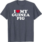 I love my guinea pig T-Shirt - Heather Blue