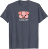 Funny Video Game Clothing Gifts for Gamers Going Ham - Funny Gamer and BBQ Chef Pig Gift T-Shirt - Heather Blue
