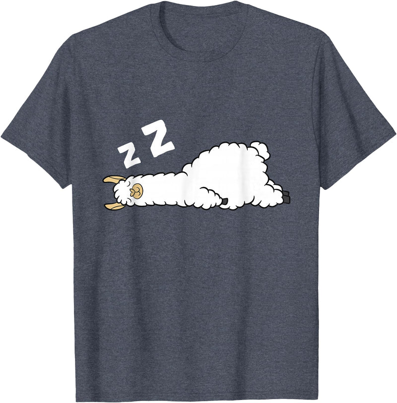 Sleeping Animals Tees And Gifts Llama Sleeping Tired Llama Pajama Love Llamas T-Shirt - Heather Blue