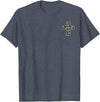 Camo Cross Fishing Faith Christian 2 Sided Hunting Fishing Cross Camo Faith Christian Fisherman Hunter T-Shirt - Heather Blue