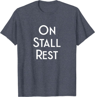 Get Well Horse Gifts for Equestrians & Horselovers Get Well Horse Gifts On Stall Rest T-Shirt - Heather Blue