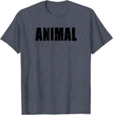 Animal Gym Rabbit Workout Bodybuilding Fitness T-Shirt in Heather Blue