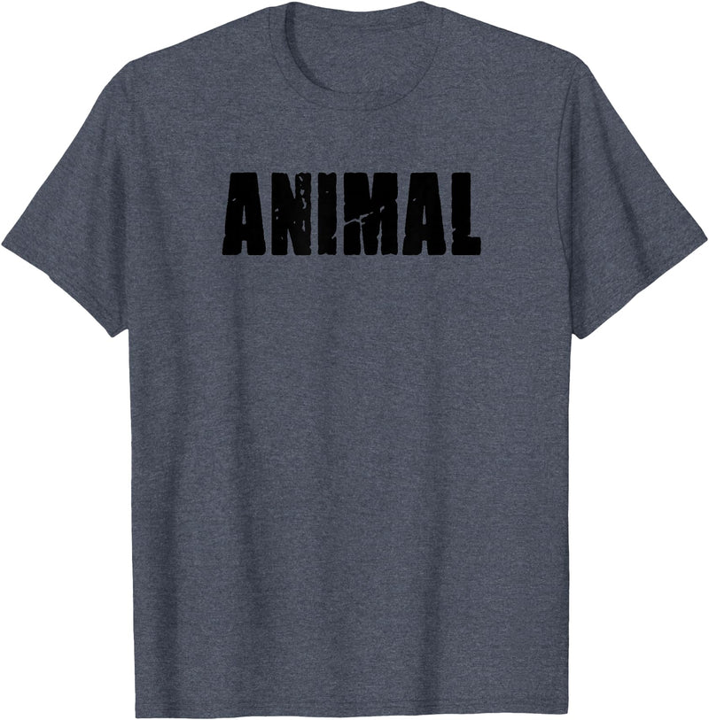 Animal Gym Rabbit Workout Bodybuilding Fitness T-Shirt in Heather Blue
