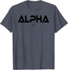 Mens ALPHA Gym Rabbit Workout Bodybuilding Fitness T-Shirt in Heather Blue