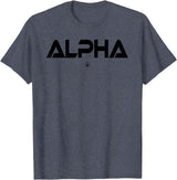 Mens ALPHA Gym Rabbit Workout Bodybuilding Fitness T-Shirt in Heather Blue