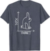 Funny Science Nerd Duck or Rabbit Physics Math Geek T-Shirt in Heather Blue