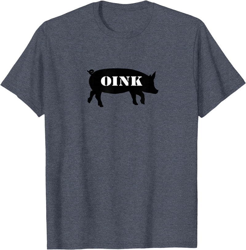 Bear Daddy Oink Pig Play Funny Gay Men's T-Shirt T-Shirt - Heather Blue