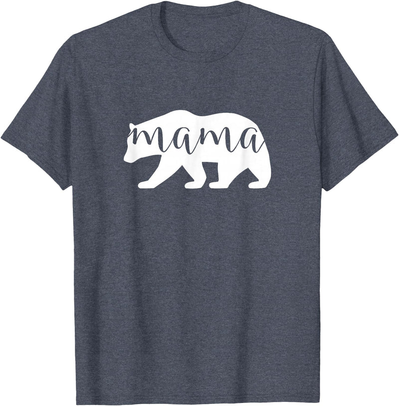 The Persnickety Owl Family Bears #1 Mama Bear Shirt Mama Bear T-Shirt Mama Mom Mommy Tee Shirt T-Shirt - Heather Blue