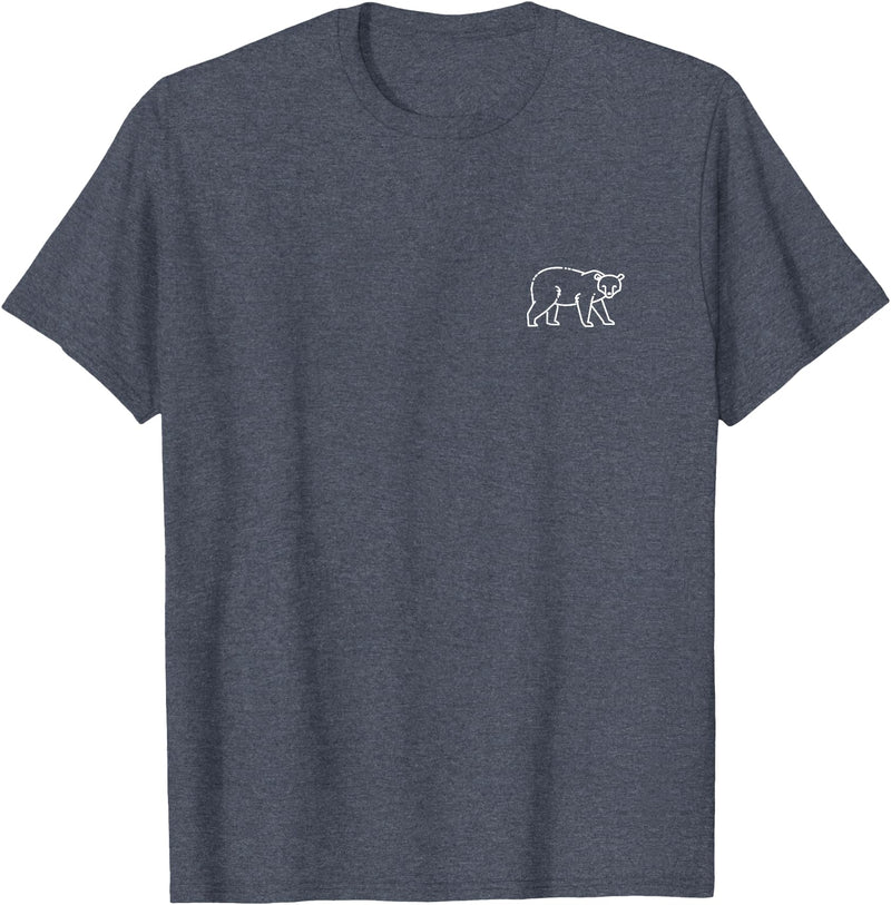The Pocket Patch Badge Apparel Co Bear Badge T-Shirt - Heather Blue