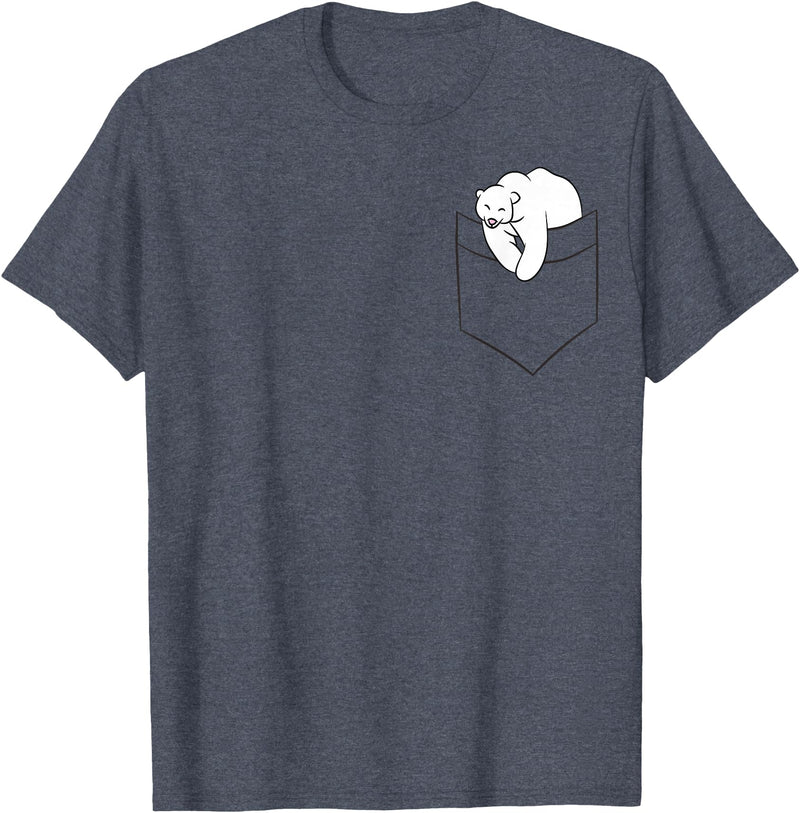 Niedliche Eisbär-Geschenke Polar Bear in Bag Funny Polar Bear in Bag T-Shirt - Heather Blue