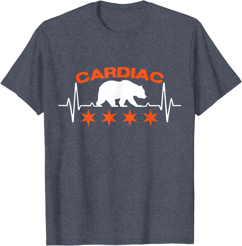 Shufflin Party Tees Cardiac Bears Heart Rate T-Shirt - Heather Blue