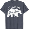 Halloween Party T-Shirt Co Boo Bear Shirt | Polar Bear Spirit Bear Halloween Apparel T-Shirt - Heather Blue