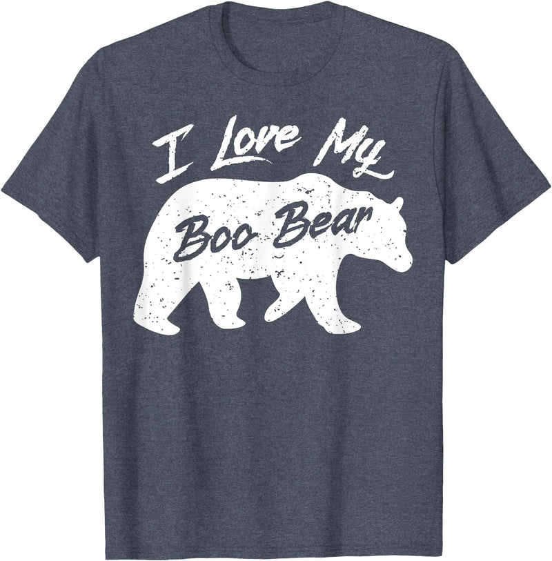 Halloween Party T-Shirt Co Boo Bear Shirt | Polar Bear Spirit Bear Halloween Apparel T-Shirt - Heather Blue