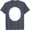 Animal Fur Costume Dress Up Shirts Panda Belly Skunk White Polar Bear Halloween Costume Shirt T-Shirt - Heather Blue