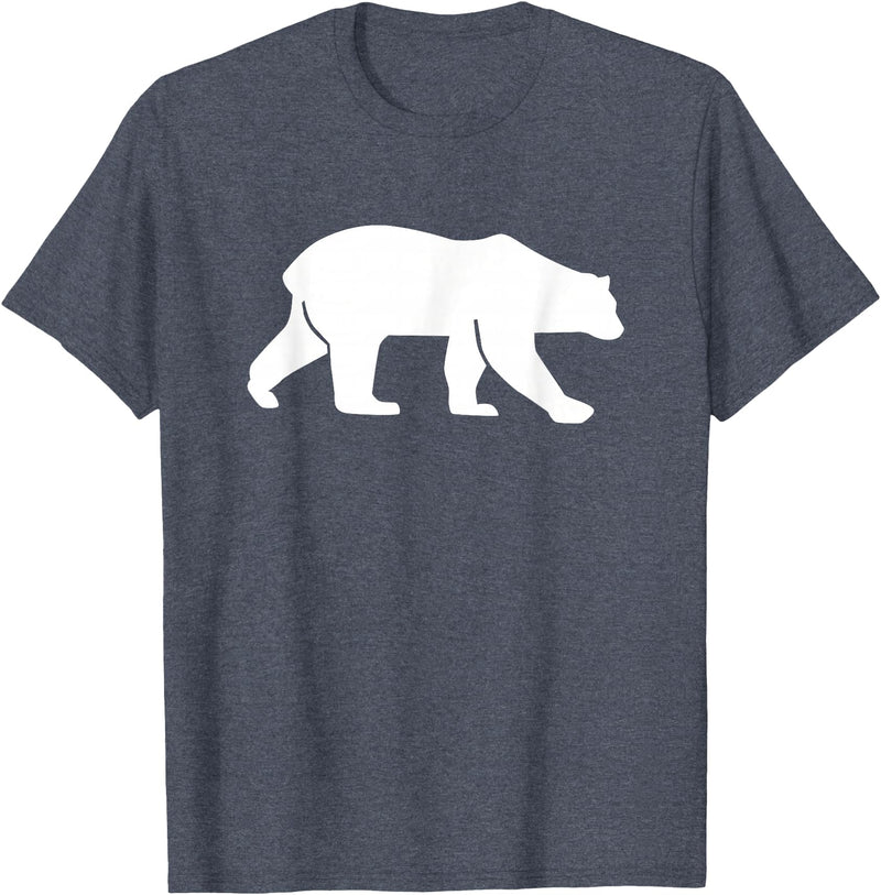 Walking Polar Bear T-Shirt - Heather Blue