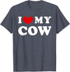 I Heart My Everything - Collection I Love My Cow, I Heart My Cow, I Love My Cow T-Shirt - Heather Blue