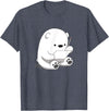 BoredKoalas Polar Bear Cartoon Fluffy Polar Bear Cute Arctic Animal Girls Gift T-Shirt - Heather Blue