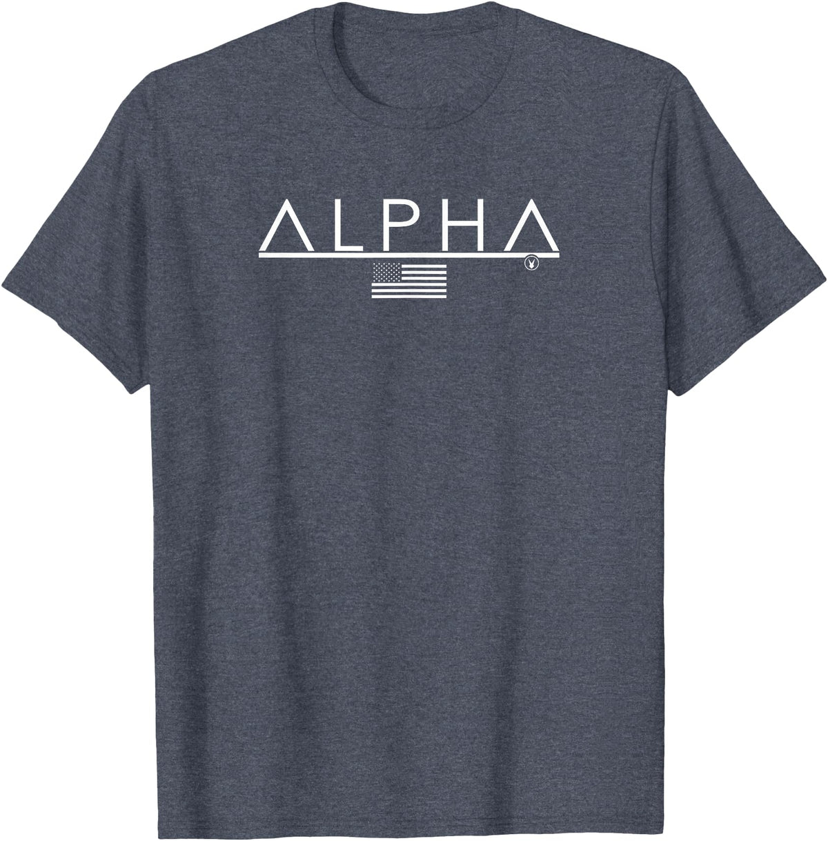 Alpha Gym Rabbit Workout Bodybuilding Fitness T-Shirt in Heather Blue